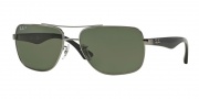 Ray-Ban RB3483 Sunglasses Sunglasses - 004/58 Gunmetal / Crystal Green Polarized