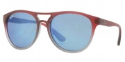 Ray-Ban RB4170 Sunglasses Brad Sunglasses - 856/55 SF Roso SU Grigio Trasp. / Blue Mirror