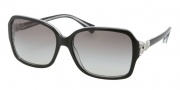 Coach HC8009 Sunglasses Frances Sunglasses - 504811 Black Crystal / Gray Gradient 