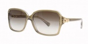 Coach HC8009 Sunglasses Frances Sunglasses - 50508E Olive Crystal / Green Gradient