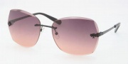 Tory Burch TY6016 Sunglasses Sunglasses - 107/95 Black Grey / Orange Fade
