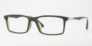 Ray Ban RX5269F Eyeglasses Eyeglasses - 2383 Top Havana on Green OP