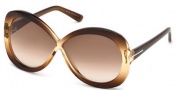 Tom Ford FT0226 Margot Sunglasses Sunglasses - 47F Light Brown / Gradient Brown