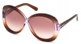 Tom Ford FT0226 Margot Sunglasses Sunglasses - 50Z Dark Brown / Gradient 
