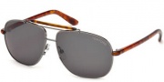 Tom Ford FT0243 Adrian Sunglasses Sunglasses - 12A Shiny Dark Ruthenium / Smoke
