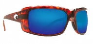Costa Del Mar Cheeca Sunglasses Tortoise Frame Sunglasses - Blue Mirror / 400G