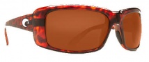 Costa Del Mar Cheeca Sunglasses Tortoise Frame Sunglasses - Dark Gray / 400P