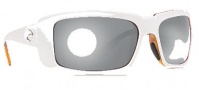 Costa Del Mar Cheeca Sunglasses White Tortoise Frame Sunglasses - Green Mirror / 580G