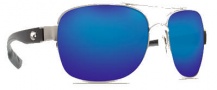 Costa Del Mar Cocos Sunglasses Palladium Frame Sunglasses - Blue Mirror / 400G