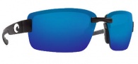 Costa Del Mar Galveston Sunglasses - Black Frame Sunglasses - Blue Mirror / 580P