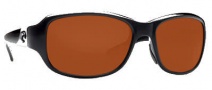 Costa Del Mar Las Olas Sunglasses- Black Frame Sunglasses - Copper / 580P