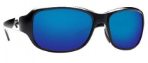 Costa Del Mar Las Olas Sunglasses- Black Frame Sunglasses - Blue Mirror / 400G
