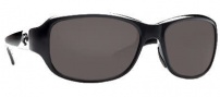 Costa Del Mar Las Olas Sunglasses- Black Frame Sunglasses - Gray / 580G