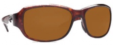 Costa Del Mar Las Olas Sunglasses - Tortoise Frame Sunglasses - Dark Amber / 400G