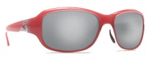 Costa Del Mar Las Olas Sunglasses - Coral White Frame Sunglasses - Silver Mirror / 580G