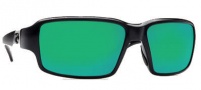 Costa Del Mar Peninsula Sunglasses - Black Frame Sunglasses - Green Mirror / 580G