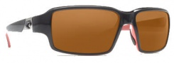 Costa Del Mar Peninsula Sunglasses - Black Coral Frame Sunglasses - Dark Amber / 400G