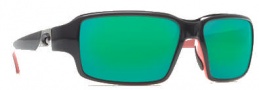 Costa Del Mar Peninsula Sunglasses - Black Coral Frame Sunglasses - Green Mirror / 580G