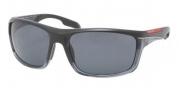 Prada Sport PS 01NS Sunglasses Sunglasses - GAI5Z1 Black Demi Shiny / Black Polarized Gray