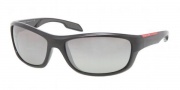Prada Sport PS 04NS Sunglasses Sunglasses - 1AB4S1 Black / Gray Gradient Silver Mirror