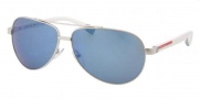 Prada Sport PS 51NS Sunglasses Sunglasses - 1BC9P1 Silver / Blue Mirror
