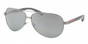 Prada Sport PS 51NS Sunglasses Sunglasses - 7CQ7W1 Gunmetal Demi Shiny / Silver Mirror