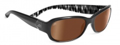 Serengeti Chloe Sunglasses Sunglasses - 7623 Shiny Black Zebra / Drivers Gold Polarized
