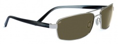 Serengeti San Remo Sunglasses Sunglasses - 7610 Shiny Silver / Smoke Stripe / 555NM