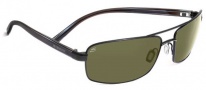 Serengeti San Remo Sunglasses Sunglasses - 7604 Satin Black / Gray Stripe / 555NM Polarized