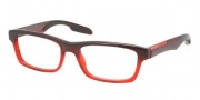 Prada Sport PS 07CV Eyeglasses Eyeglasses - JAV1O1 Striped Red