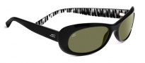Serengeti Bella Sunglasses Sunglasses - 7628 Shiny Black Zebra / 555NM