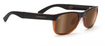 Serengeti Piero Sunglasses Sunglasses - 7641 Satin Dark Brown / Shiny Cognac / Drivers Gold Polarized