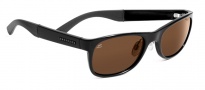 Serengeti Piero Sunglasses Sunglasses - 7634 Shiny Black / Drivers Polarized 