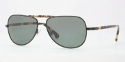 Brooks Brothers BB4003S Sunglasses Sunglasses - 10049A Black / Green Solid Polarized