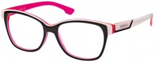 Diesel DL5013 Eyeglasses Eyeglasses - 05A Black / White / Flourescent Rose 
