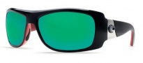 Costa Del Mar Bonita Sunglasses Black Coral Frame Sunglasses - Green Mirror / 580G
