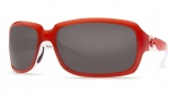 Costa Del Mar Isabela Salmon White Frame Sunglasses - Gray / 580G