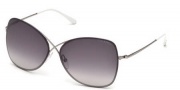 Tom Ford FT0250 Colette Sunglasses Sunglasses - 14B Shiny Light Ruthenium