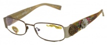 Ed Hardy EHO 711 Eyeglasses Eyeglasses - Brown Pewter