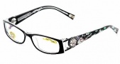 Ed Hardy EHO 718 Eyeglasses Eyeglasses - Black / Crystal