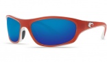 Costa Del Mar Maya Sunglasses Salmon White Frame Sunglasses - Blue Mirrror / 400G