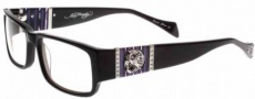 Ed Hardy EHO 732 Eyeglasses Eyeglasses - Black / Silver
