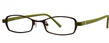 OGI Eyewear 2220 Eyeglasses Eyeglasses - 956 Dark Brown / Lime