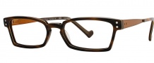OGI Eyewear 3063 Eyeglasses Eyeglasses - 358 Brown Cadet / Stripe Orange 