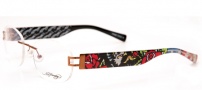Ed Hardy Lites EHL 808 Eyeglasses Eyeglasses - Latte