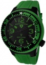 Swiss Legend Neptune 21848D Watch Watches - 21848P-BB-01-GRN Green Silicone Strap / Black Dial