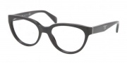 Prada PR 10PV Eyeglasses Eyeglasses - 1AB101 Black Demo Lens