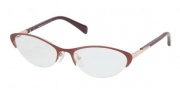 Prada PR 54PV Eyeglasses Eyeglasses - LAS101 Top Bordeaux / Pale Gold Demo Lens