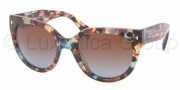 Prada PR 17OS Sunglasses Sunglasses - NAG0A4 Havana Spotted / Blue Brown Gradient