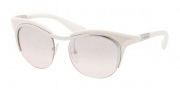 Prada PR 68OS Sunglasses Sunglasses - 1BC1J1 Steel-Ivory / Mat Ivory Beige Silver Mirror Gradient 